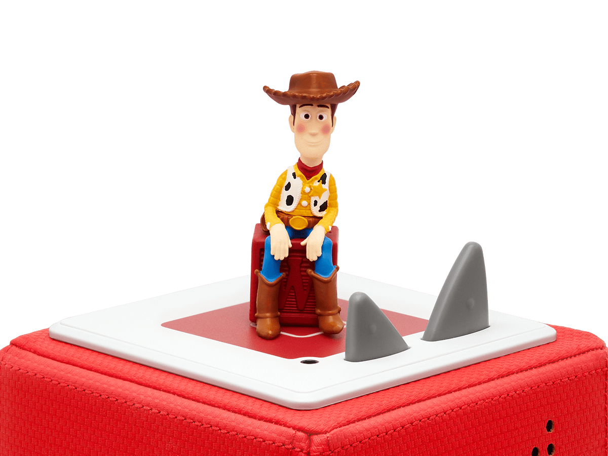 Disney & Pixar Toy Story: Woody Tonie on a red Toniebox
