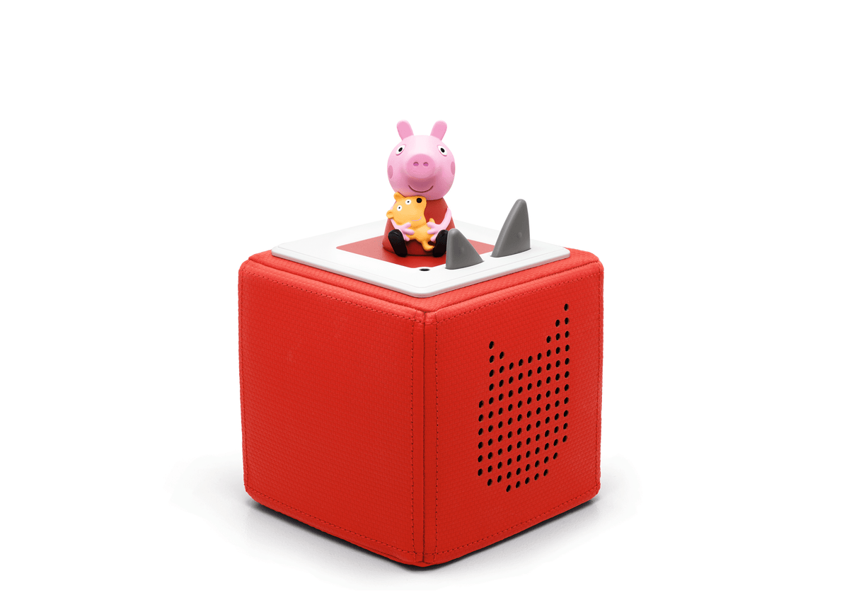 Peppa Pig: Sur La Route Avec Peppa Tonie sur une Toniebox rouge