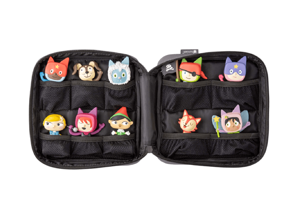 Interior of Gray Carrying Case with Tonies