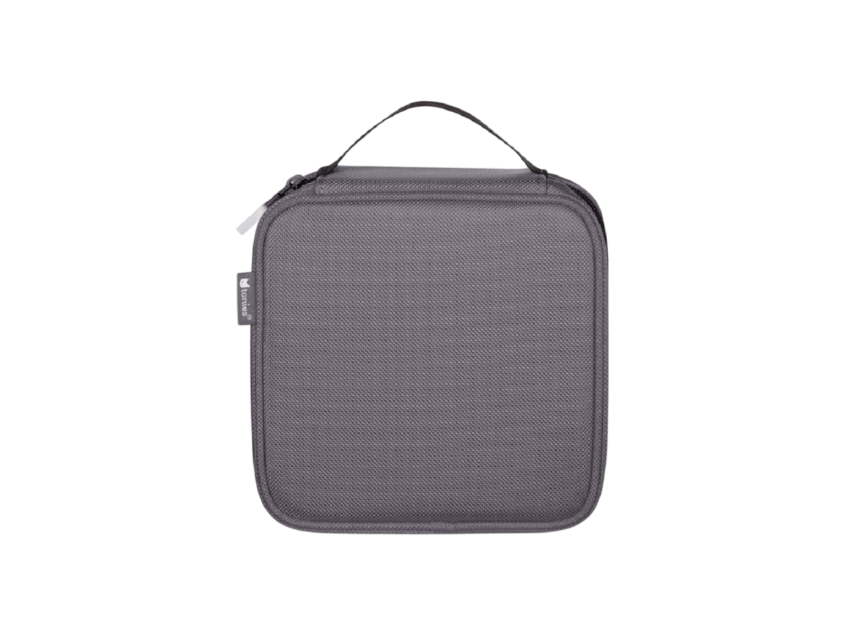 Gray carrying case back