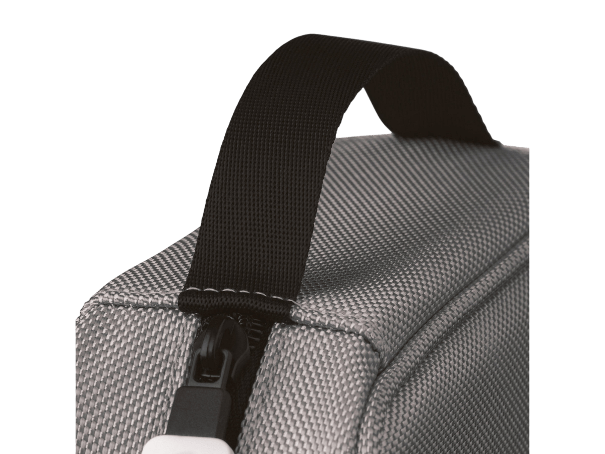 Gray carrying case detail