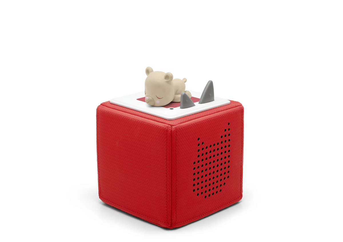 Les Copains Du Dodo: Doudou Nounours Tonie sur une Toniebox rouge