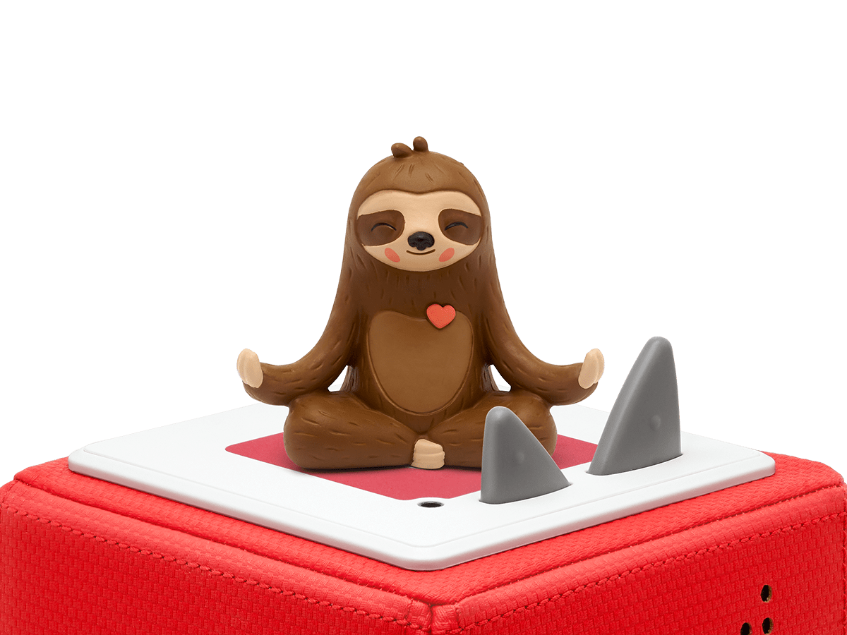 Mindfulness: Meditation with Mo the Sloth Tonie on a red Toniebox