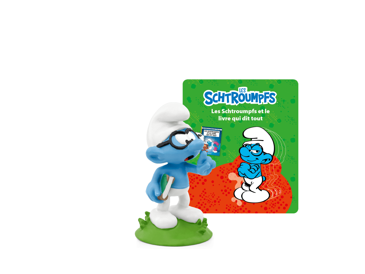 Les Schtroumpfs: Les Schtroumpfs et le livre qui dit tout Tonie with branded image