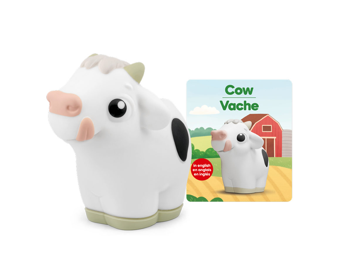 My First Tonies Cow audio figurine for the Toniebox, which plays audio content with illustration card