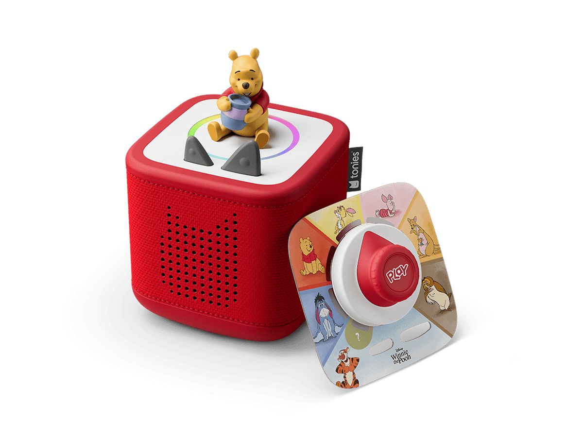 Toniebox 2 an audio player for kids with Winnie the Pooh audio figurine and Disney Tonieplay with controller