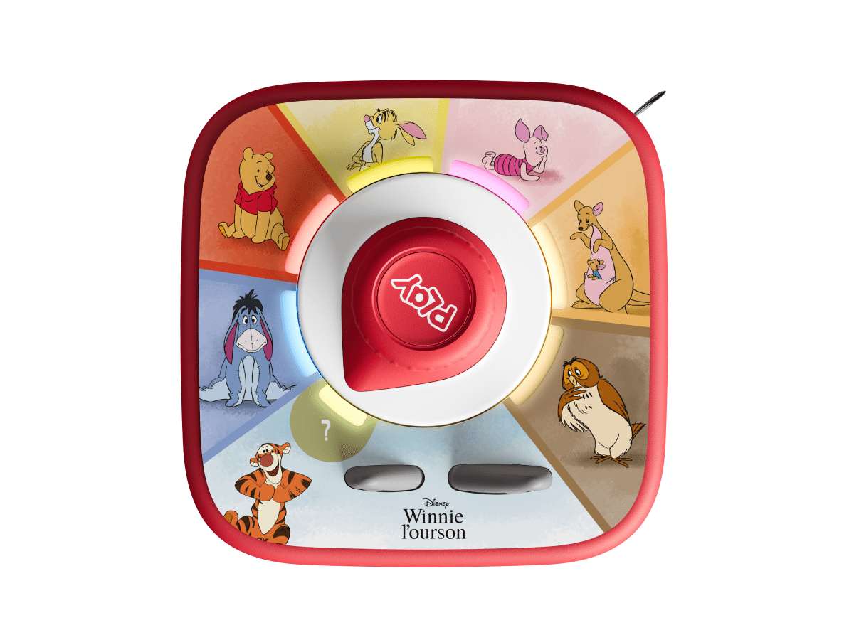 top view of winnie the pooh tonieplay game on a toniebox 2