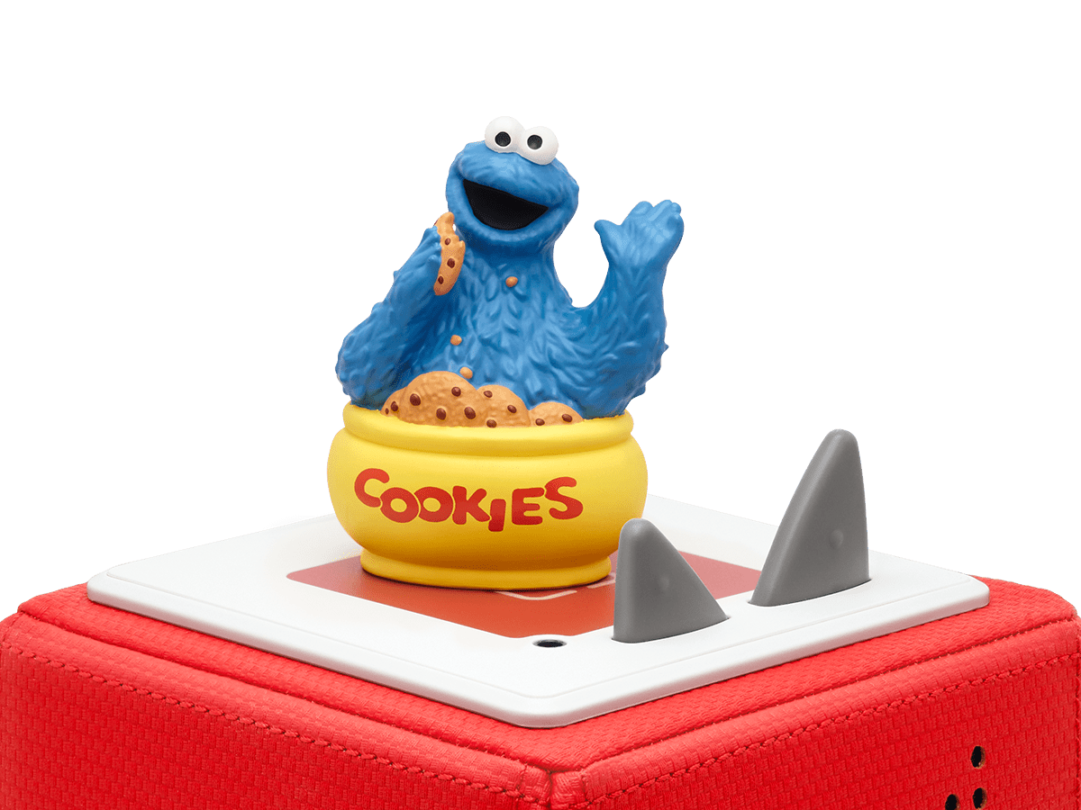 Sesame Street: Cookie Monster Tonie on a red Toniebox