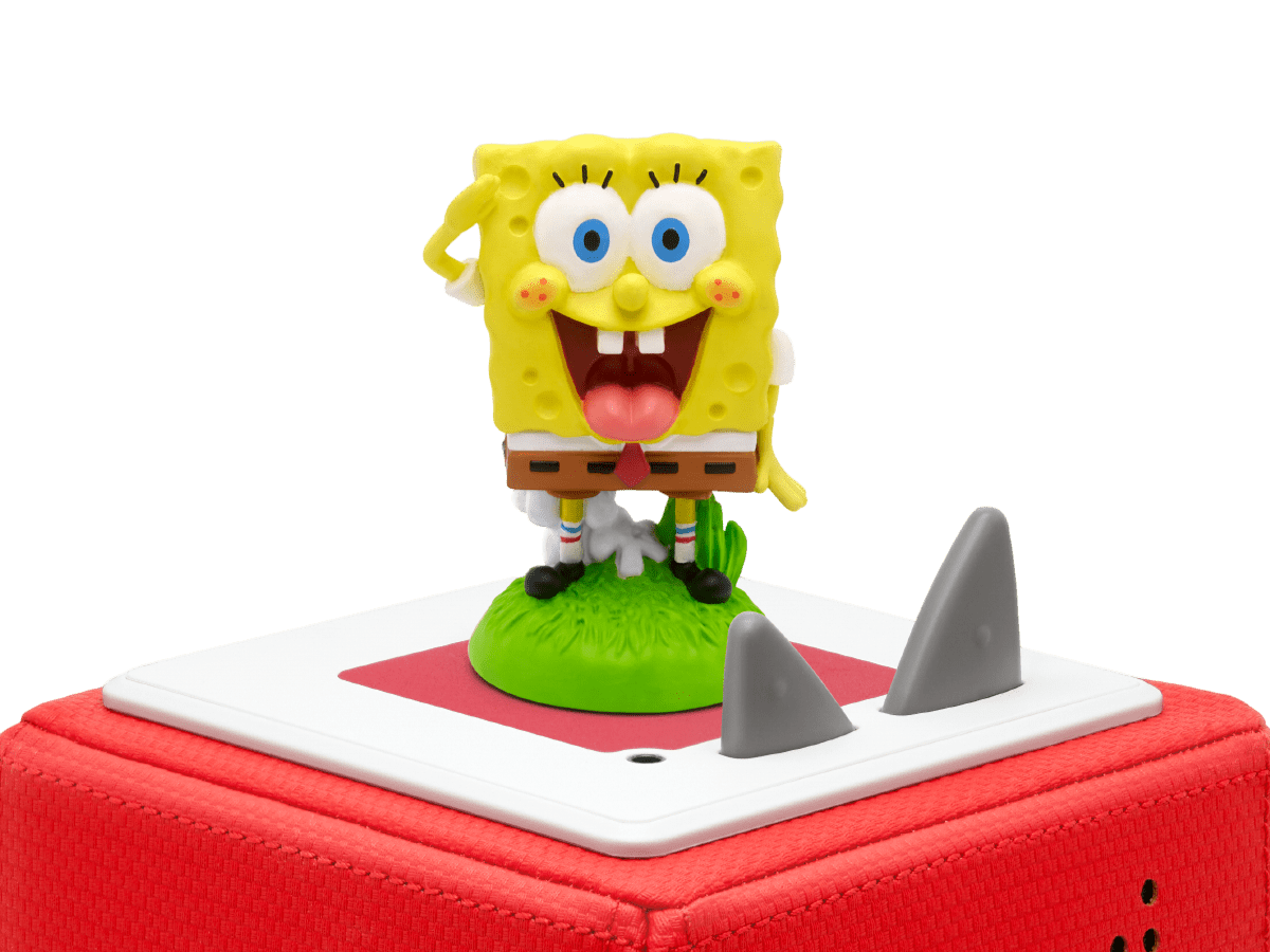 SpongeBob SquarePants Tonie on a red Toniebox
