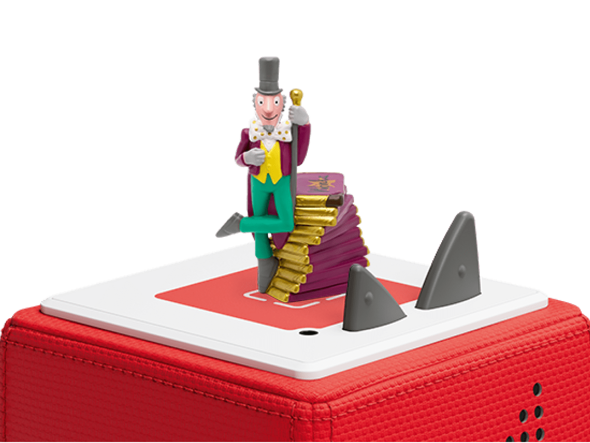 Roald Dahl: Charlie and the Chocolate Factory Tonie on a red Toniebox