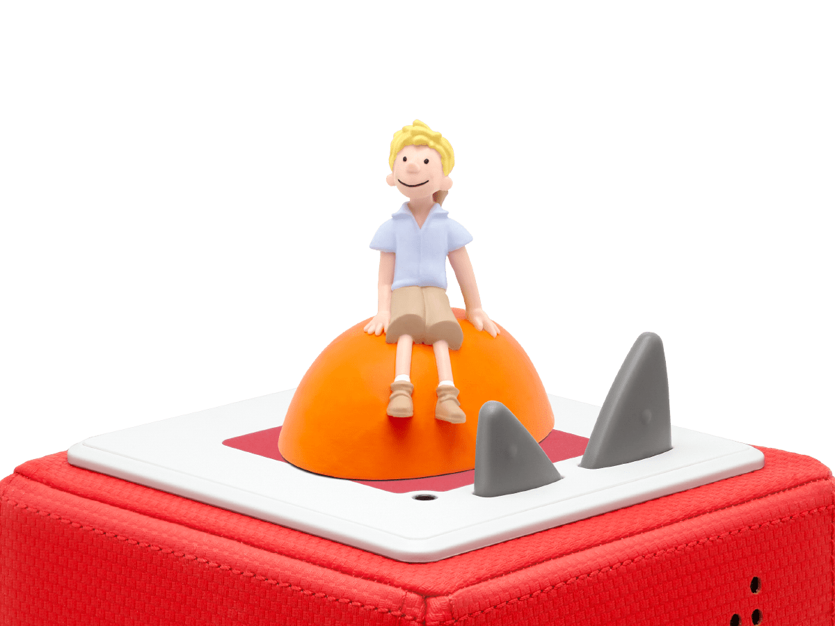 Roald Dahl: James & the Giant Peach Tonie on a red Toniebox