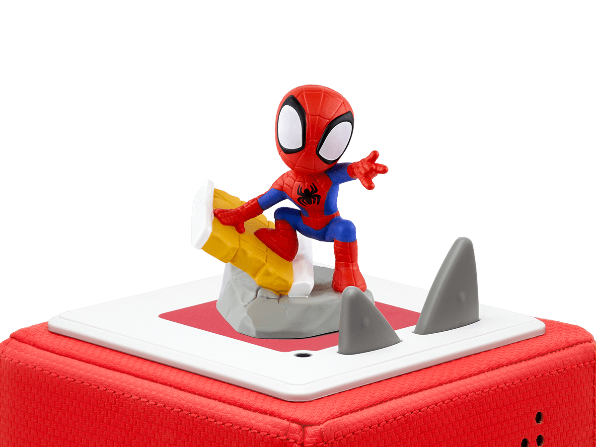Marvel's Spidey and His Amazing Friends: Spidey Tonie on a red Toniebox