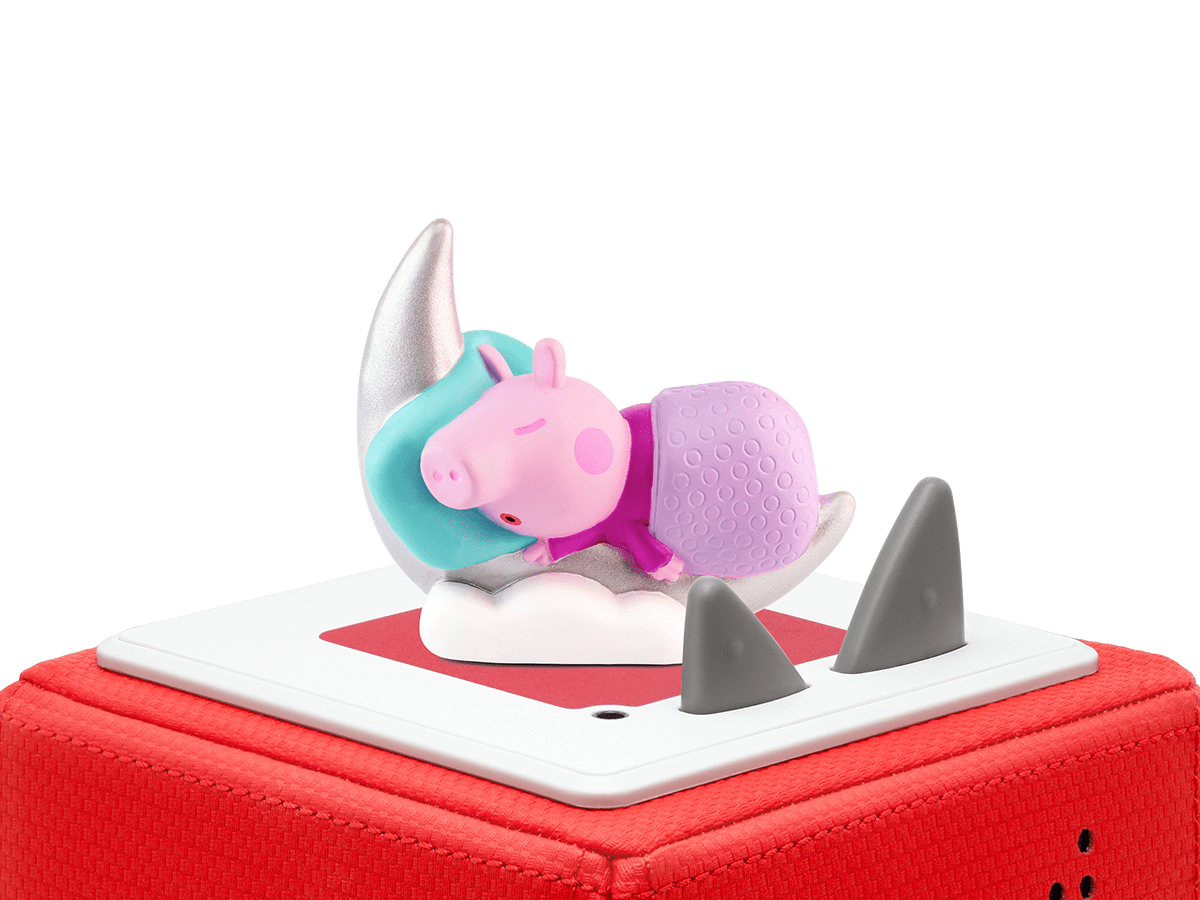 Peppa Pig: Peppa's Bedtime Stories Tonie on a red Toniebox