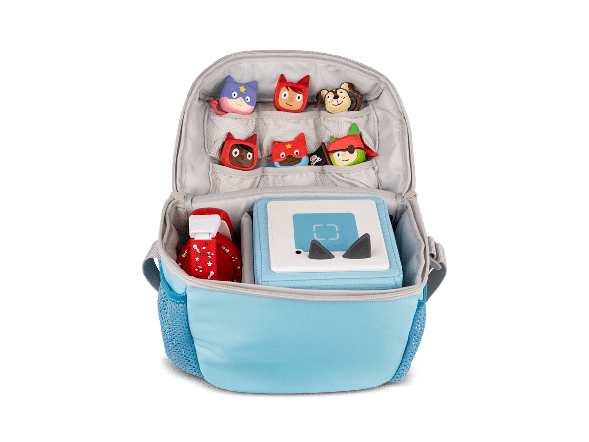 Yeti Characher Bag packed with Tonies, Toniebox and Headphones
