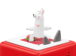 Mindfulness: Yoga with Sara the Llama Tonie on a red Toniebox