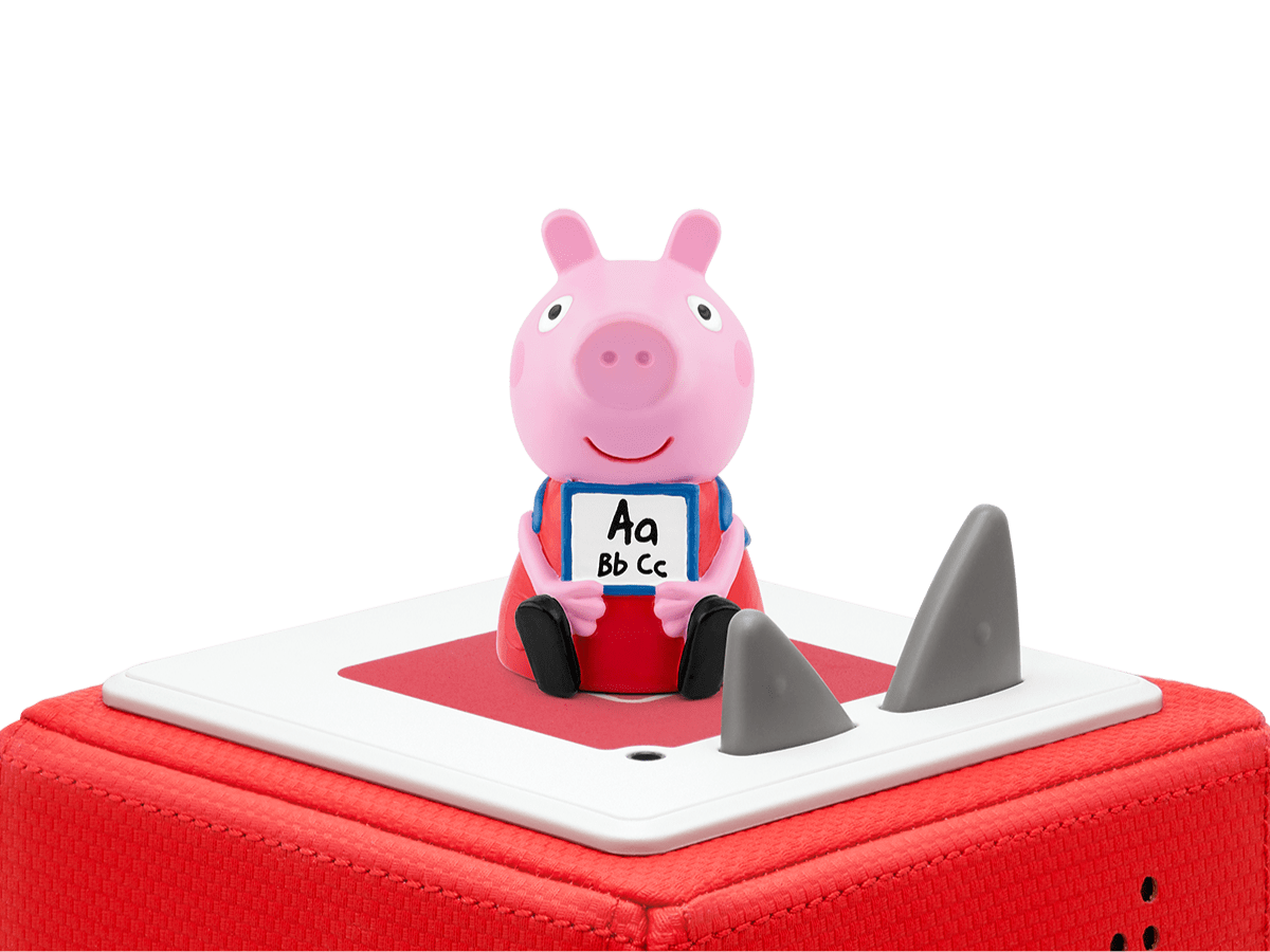 Peppa Pig: Learn with Peppa Tonie on a red Toniebox