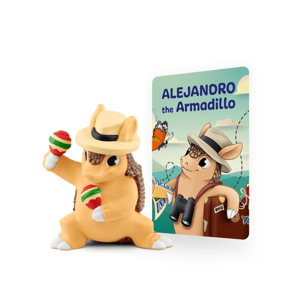 Alejandro the Armadillo Tonie with branded image