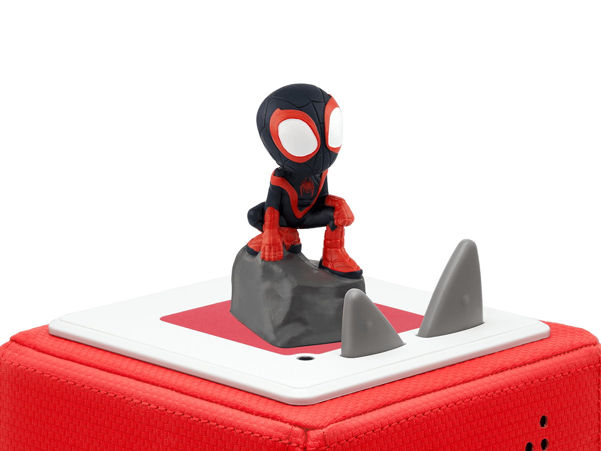 Marvel's Spidey and His Amazing Friends: Spin Tonie on a red Toniebox