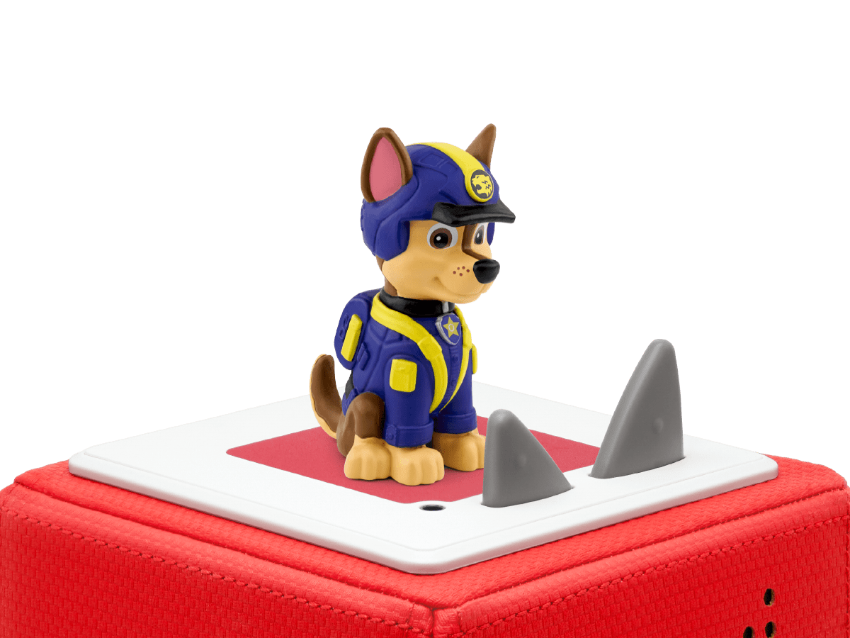PAW Patrol Jungle Pups: Chase Tonie on a red Toniebox