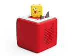 Full view of a Kid Comedy Clever Tonies on a red Toniebox