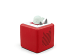 Full view of Sleepy Whale: Lullabies from the Ocean Tonie on a red toniebox