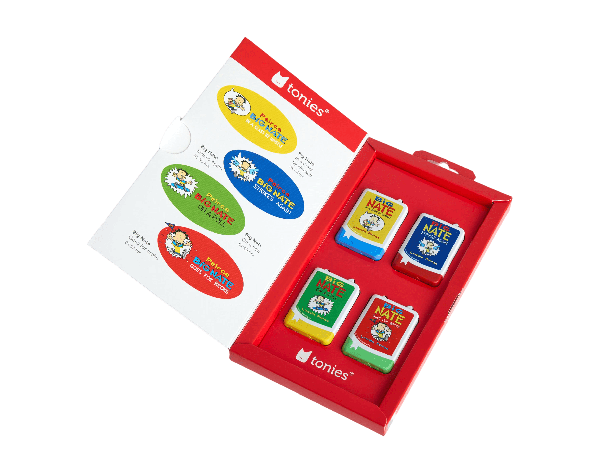 Big Nate Audiobook Tonies - 4 Pack with packaging