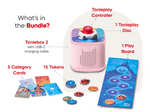 What’s in the bundle? Pink Toniebox 2, tonieplay controller, disney tonieplay game and USC-C charging cable