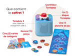 What’s in the bundle? blue Toniebox 2, tonieplay controller, disney tonieplay game and USC-C charging cable
