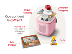 What’s in the bundle? Pink Toniebox 2, tonieplay controller, Winnie the Pooh tonie and tonieplay game and USC-C charging cable