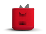 front view of sunset red toniebox 2